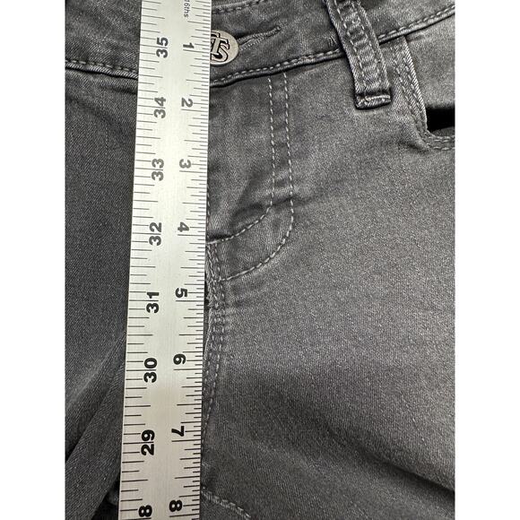 STS Blue Skinny Detailed Black Jeans Size 5 Faded Knee Design Goth Emu Rocker - Picture 7 of 9